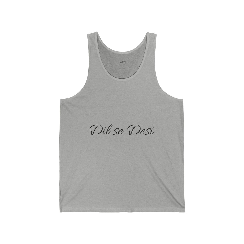 Dil se Desi Tank Top — Minimal Urdu/English Text Summer Vest